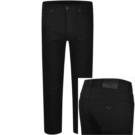 Emporio Armani J06 Slim Fit Chinos Black Mainline Menswear
